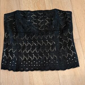 White House Black Market Black Lace Tube Top